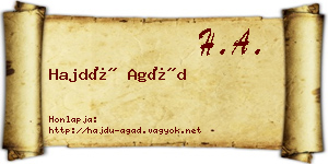 Hajdú Agád névjegykártya